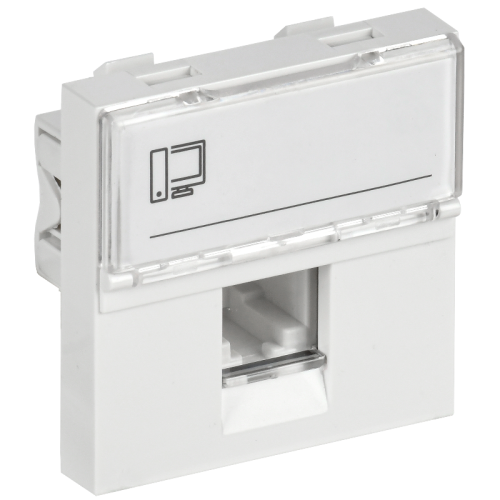 РКИ-20-00-П Розетка информационная RJ-45 UTP кат.5e (на 2 модуля) ПРАЙМЕР белая IEK