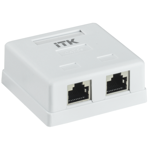 Настенная инф. розетка RJ45 кат. 5E FTP 2-порт