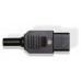 Вилка Hyperline CON-IEC320C13 (упак.:1шт) 1м черный