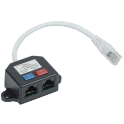 Проходной адаптер кат.5E UTP, RJ45-RJ45, тип Keystone Jack