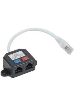 Проходной адаптер кат.5E UTP, RJ45-RJ45, тип Keystone Jack