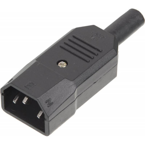 Вилка Lanmaster LAN-IEC-320-C14 IEC 60320 C14 10A 250V black