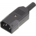 Вилка Lanmaster LAN-IEC-320-C14 IEC 60320 C14 10A 250V black