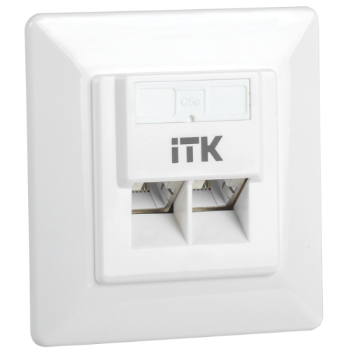 ITK Внутренняя инф. розетка RJ45 кат. 5Е FTP 2 порта