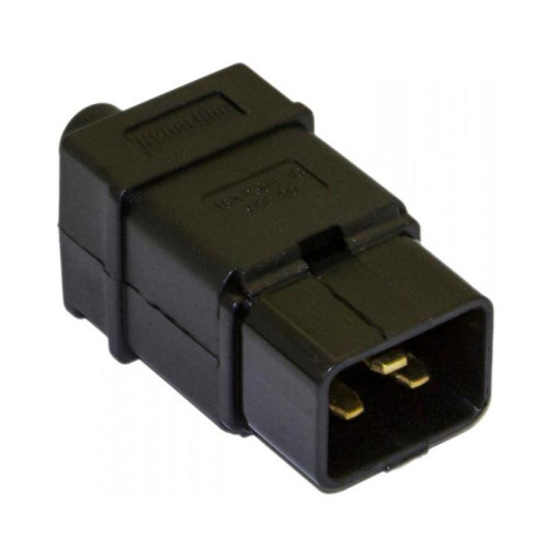 Вилка Hyperline CON-IEC320C20 (упак.:1шт) 1м черный