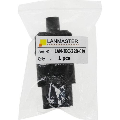 Вилка Lanmaster LAN-IEC-320-C19 IEC 60320 C19 16A 250V black