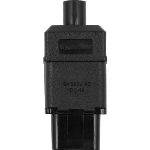 Вилка Hyperline CON-IEC320C19 (упак.:1шт) 1м черный