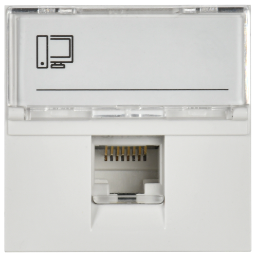 РКИ-20-00-П Розетка информационная RJ-45 UTP кат.5e (на 2 модуля) ПРАЙМЕР белая IEK