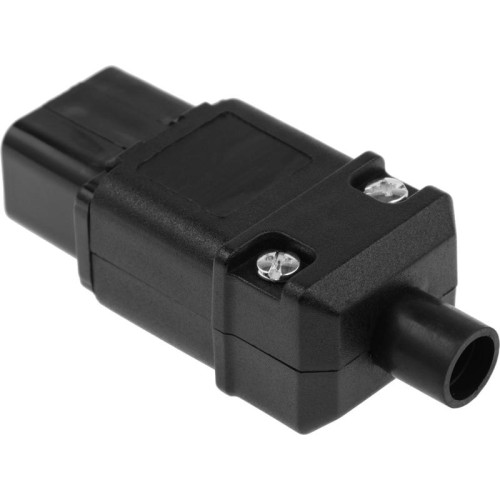Вилка Hyperline CON-IEC320C19 (упак.:1шт) 1м черный