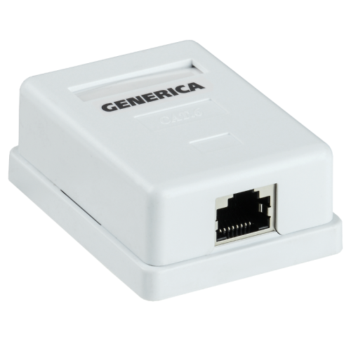 Розетка инф. настенная RJ45 кат. 5Е FTP 1 порт GENERICA