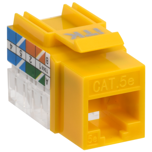 Модуль Keystone Jack кат.5E UTP 110 IDC 90град жёлтый