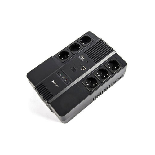 452 SKAT-UPS 800 AI ИБП 800 ВА/480 Вт, Диапазон входного напряжения: 170 - 270 В 1АКБ 9Ач внутр. меандр. стаб-ция напр-я., Выходные разъёмы: Schuko – 3 шт. (с питание от АКБ), Schuko – 3 шт. (фильтрация)