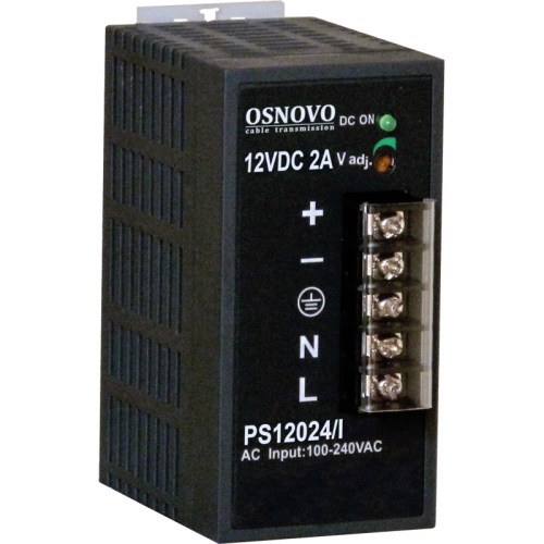 OSNOVO Промышленный блок питания. DC12V, 2A (24W). Диапазон входных напряжений: AC195-265V