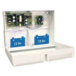 110 СКАТ-2412 источник питания 24В 3А/12В 0,5А корпус под АКБ 2х12Ач холодн. пуск