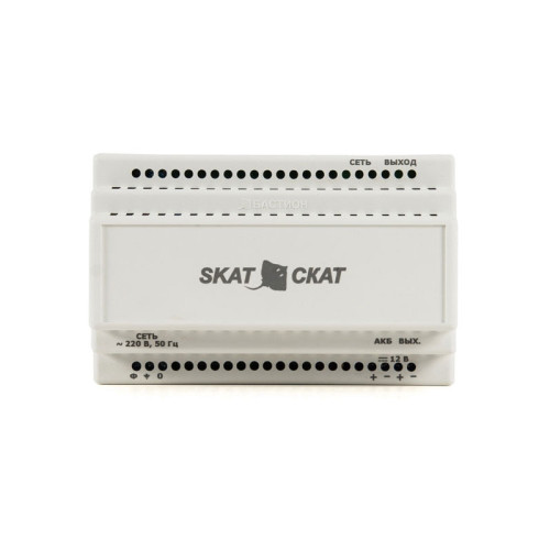 586 SKAT-12-6,0 DIN источник питания 12В 6А пластиковый корпус под DIN рейку 35 мм 586 SKAT-12-6,0 DIN источник питания 12В 6А пластиковый корпус под DIN рейку 35 мм
