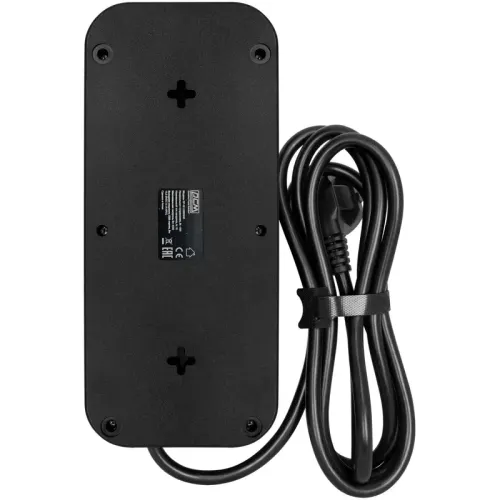Фильтр-удлинитель PowerCom SP-08 USB03AB 1.8M, 8 розеток, черный, 16А, 4кВт, 175Дж, 3*USB, защитные шторки, защита от КЗ, перегрузки, ВЧ и импульсных помех, кабель 3x1 мм2, ШхГхВ 230х105х45 мм, вес 0.55 кг./ Surge protector PowerCom SP-08 USB03AB 1.8M, 8 Фильтр-удлинитель PowerCom SP-08 USB03AB 1.8M, 8 розеток, черный, 16А, 4кВт, 175Дж, 3*USB, защитные шторки, защита от КЗ, перегрузки, ВЧ и импульсных помех, кабель 3x1 мм2, ШхГхВ 230х105х45 мм, вес 0.55 кг./ Surge protector PowerCom SP-08 USB03AB 1.8M, 8