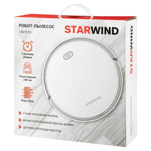 Пылесос-робот/ Пылесос-робот Starwind SRV3955 18Вт белый