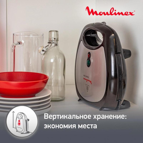 Сэндвичница Moulinex Break Time SW611812 700Вт серебристый/черный