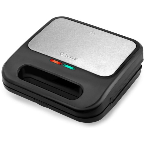 Вафельница Vitek VT-2628 800Вт черный/серебристый