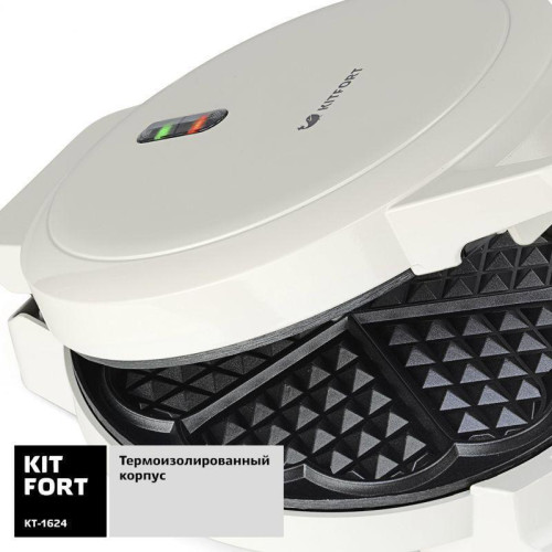 Вафельница Kitfort КТ-1624 1000Вт белый Вафельница Kitfort КТ-1624 1000Вт белый