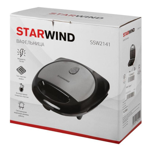 Вафельница Starwind SSW2141 750Вт черный