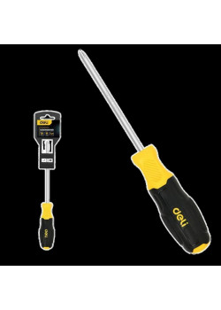 Отвертка Torx Deli DL6310025T T25x100мм сталь Cr-V, двухкомпонентная прорезиненная рукоять