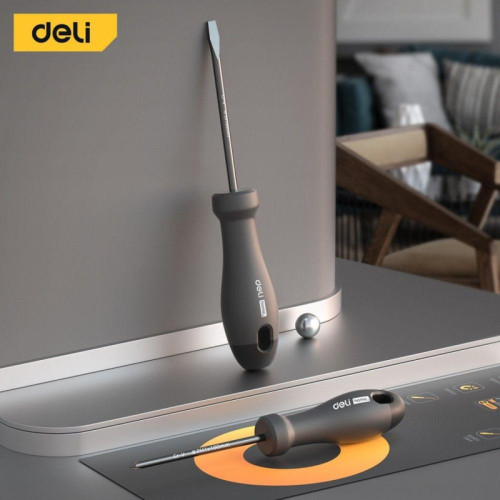 Набор отверток Home Series Black Deli HT1002 2шт SL5x100+PH1x100, эксклюзивный дизайн, рукоятка из высококачественного софттач пластика Набор отверток Home Series Black Deli HT1002 2шт SL5x100+PH1x100, эксклюзивный дизайн, рукоятка из высококачественного софттач пластика