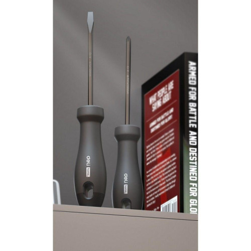 Набор отверток Home Series Black Deli HT1002 2шт SL5x100+PH1x100, эксклюзивный дизайн, рукоятка из высококачественного софттач пластика Набор отверток Home Series Black Deli HT1002 2шт SL5x100+PH1x100, эксклюзивный дизайн, рукоятка из высококачественного софттач пластика
