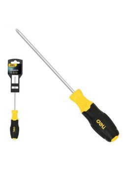 Двухсторонняя отвертка Deli DL632103 PH2+SL6, сталь Cr-V, общая длина хвостовика 160мм, двухкомпонентная прорезиненная рукоять