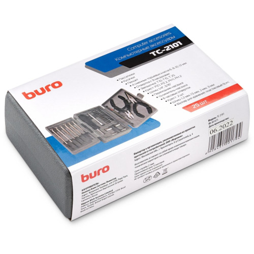 Набор инструментов Buro TC-2101 25 предметов (жесткий кейс)