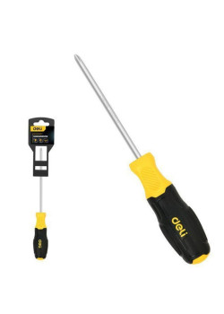 Отвертка Torx Deli DL6310015T T15x100мм сталь Cr-V, двухкомпонентная прорезиненная рукоять