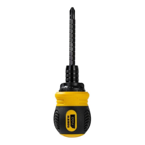 Двухсторонняя отвертка с трещеткой Deli DL626010 PH2+SL6x85мм, сталь CrV, длина: 95-140 мм, диаметр хвостовика 6,3мм. Двухсторонняя отвертка с трещеткой Deli DL626010 PH2+SL6x85мм, сталь CrV, длина: 95-140 мм, диаметр хвостовика 6,3мм.