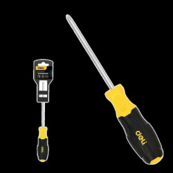 Отвертка Torx Deli DL6310020T T20x100мм сталь Cr-V, двухкомпонентная прорезиненная рукоять