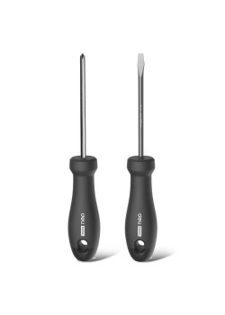 Набор отверток Home Series Black Deli HT1002 2шт SL5x100+PH1x100, эксклюзивный дизайн, рукоятка из высококачественного софттач пластика