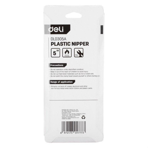 Бокорезы Deli DL0305A 135мм Сталь CrV, двухкомпонентная ручка