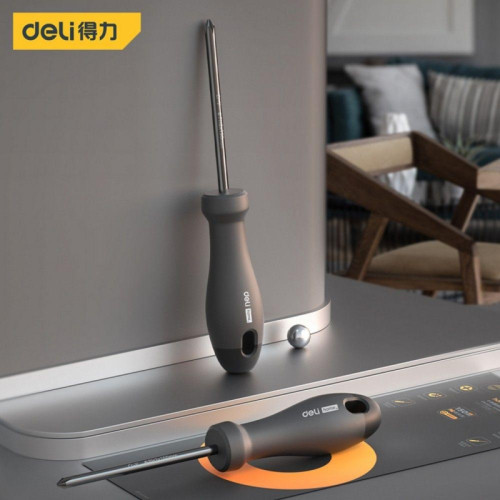 Крестовая отвертка Home Series Black Deli HT1203 PH0x75мм Эксклюзивный дизайн, рукоятка из высококачественного софттач пластика