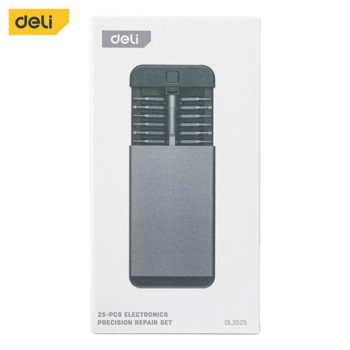 Набор прецизионных отверток Deli DL3525 25 предметов корпус из алюминиевого сплава