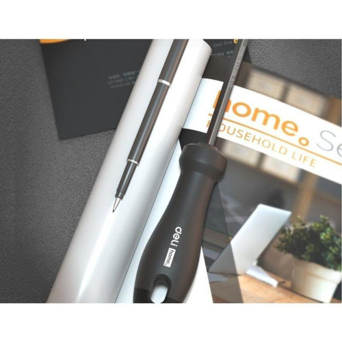 Двухсторонняя отвертка Home Series Black Deli HT1055 SL5+PH1, длина жала 100мм, эксклюзивный дизайн, рукоятка из высококачественного софттач пластика