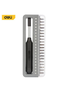 Набор прецизионных отверток Deli DL241041 (отвертка + 40 бит), сталь S2 + Cr-V
