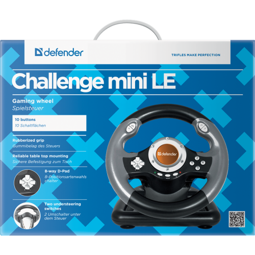 Defender Игровой руль Challenge Mini LE USB, мини, 10 кнопок