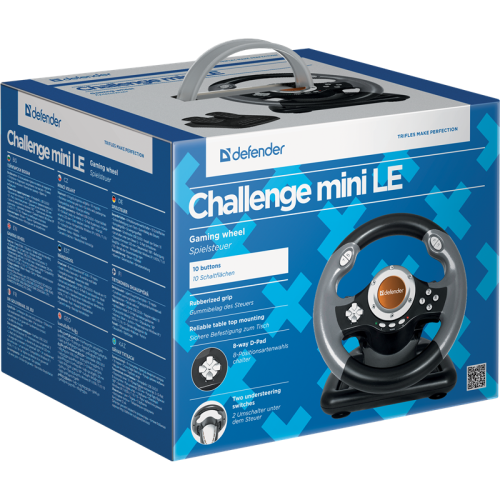 Defender Игровой руль Challenge Mini LE USB, мини, 10 кнопок