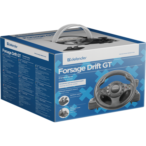 Defender Игровой руль Forsage Drift GT USB-PS2-PS3, 12 кнопок