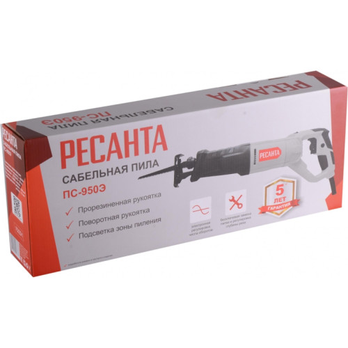 Сабельная пила Ресанта ПС-950Э 950Вт 2800ход/мин (75/25/1)
