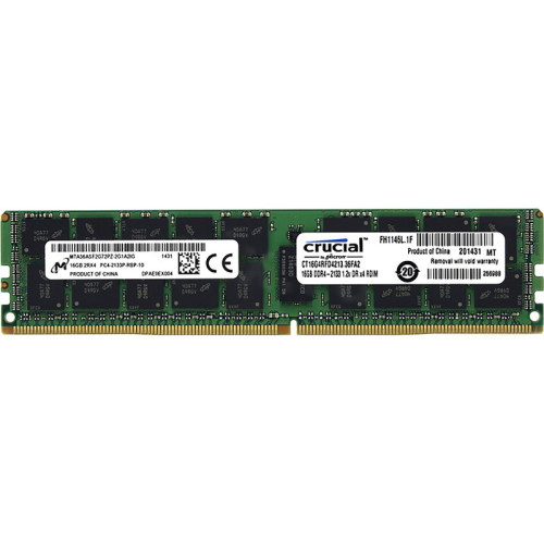 Память оперативная/ Crucial 16GB DDR4 2133 MT/s (PC4-2133) CL15 DR x4 ECC Registered DIMM 288pin