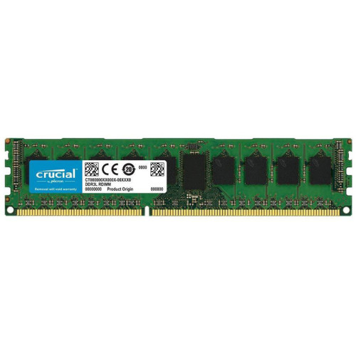 Память оперативная/ Crucial 4GB DDR3 1600 MT/s (PC3-12800) CL11 Unbuffered ECC UDIMM 240pin 1.35V/1.5V (4Gb 9 chip)