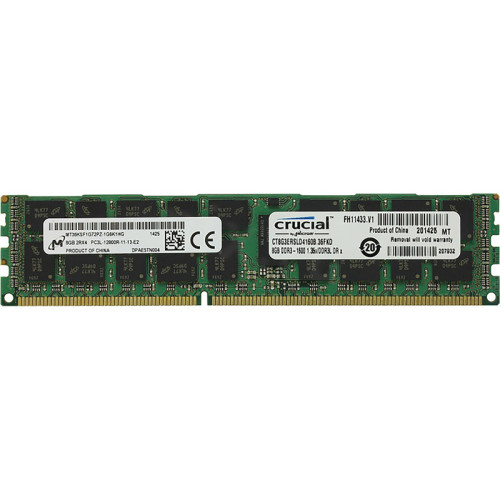 Память оперативная/ Crucial 8GB DDR3L 1600 MT/s (PC3-12800) DR x4 RDIMM 240p Память оперативная/ Crucial 8GB DDR3L 1600 MT/s (PC3-12800) DR x4 RDIMM 240p