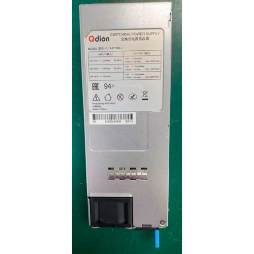 Блок питания серверный/ Server power supply Qdion Model U1A-D1300-L P/N:99MAD11300I1170114 CRPS 1U Module 1300W Efficiency 80 Plus Platinum, Gold Finger (option), Cable connector: C14