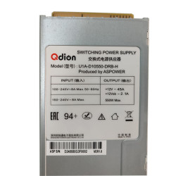 Блок питания серверный/ Server power supply Qdion Model U1A-D10550-DRB-H P/N:99MAD10550I1170122 CRPS 1U Module 550W Efficiency 80 Plus Platinum, Gold Finger (option), Cable connector: C14