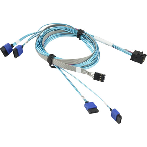 Интерфейсный кабель/ internal mini SAS HD to 4 SATA 12G, 75/75/90/90cm w/75cm SB, S. 30AWG,RoHS/REACH