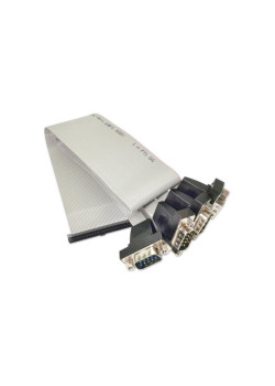 Кабель Advantech 1700000447 F на 4 порта СОМ RS-232, ПВХ, IDC 40P-2.0 - 4xRS-232 D-SUB 9P (M), изоляция 5 В Advantech F Cable IDE#2 40P-2.0/D-SUB 9P(M)*4 45cm